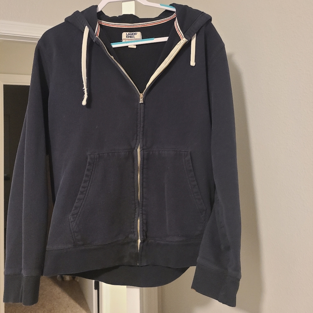 Lands' End Serious Sweats Zip Up